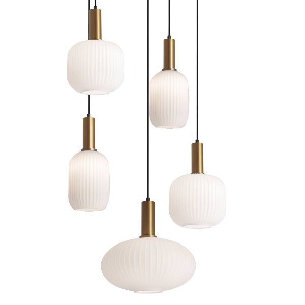 Plafonnier Bruma 5 lumières, plafonnier décoratif avec cinq points lumineux 2